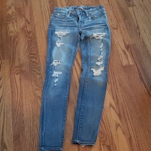 American Eagle Distressed Jeggings.